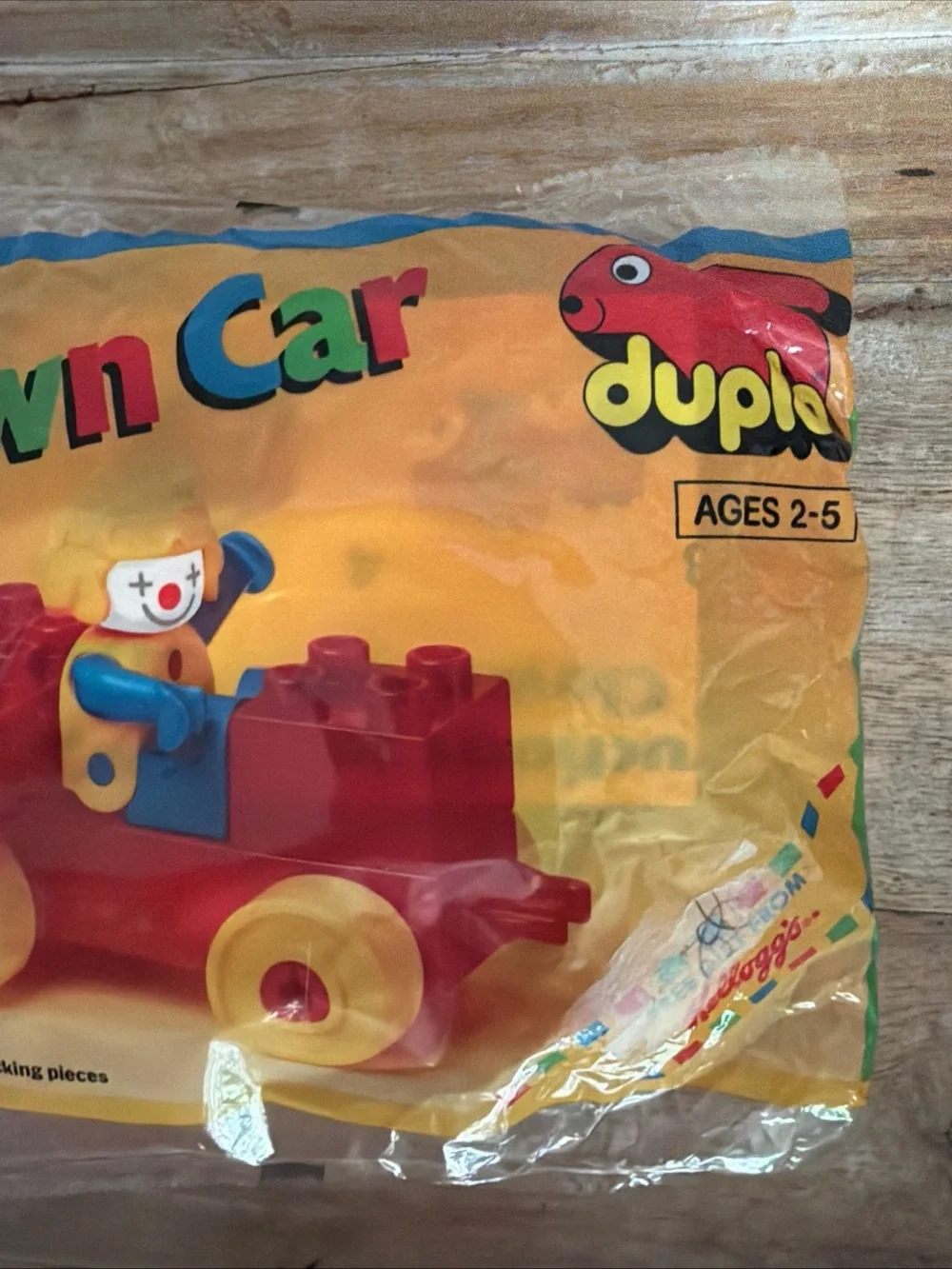VINTAGE  1992 LEGO DUPLO 1559 CLOWN CAR BUILDING SET - KELLOGG'S PROMO New